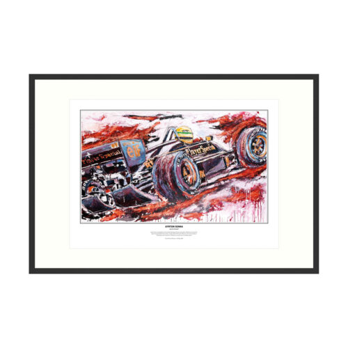 Ayrton Senna Kunstdruck Lotus 1986 von Armin Flossdorf