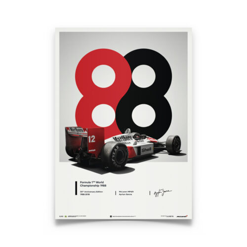Ayrton Senna Poster 1988 McLaren MP4/4