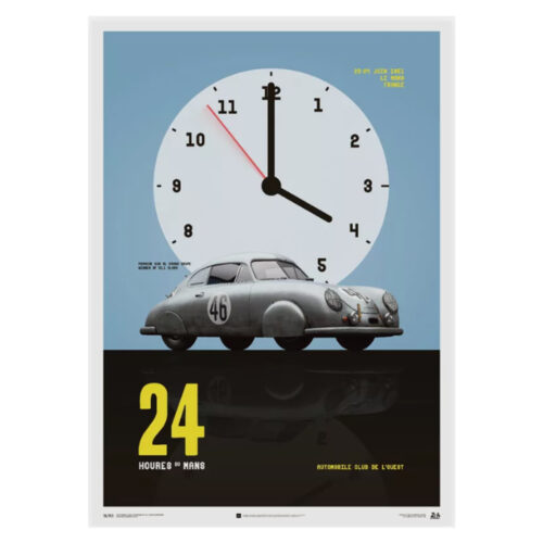 Poster Porsche Gmünd - Silber - 24h Le Mans - 1951